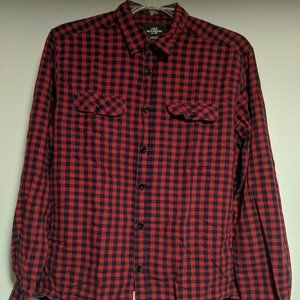 H&M Flannel Shirt L.O.G.G. Red Plaid Large